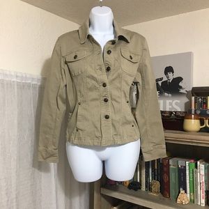 Live A Little Women’s M Khaki Jean Jacket